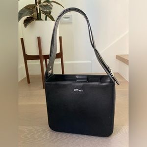 Offnen leather shoulder bag